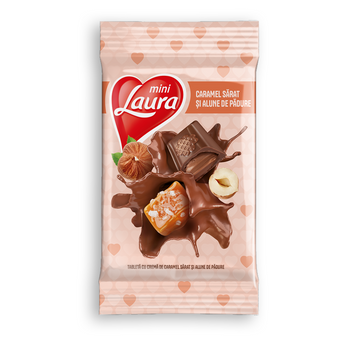 Шоколад Laura Mini з фундуком та солоною карамеллю (Kandia), 54.5г 6622 фото
